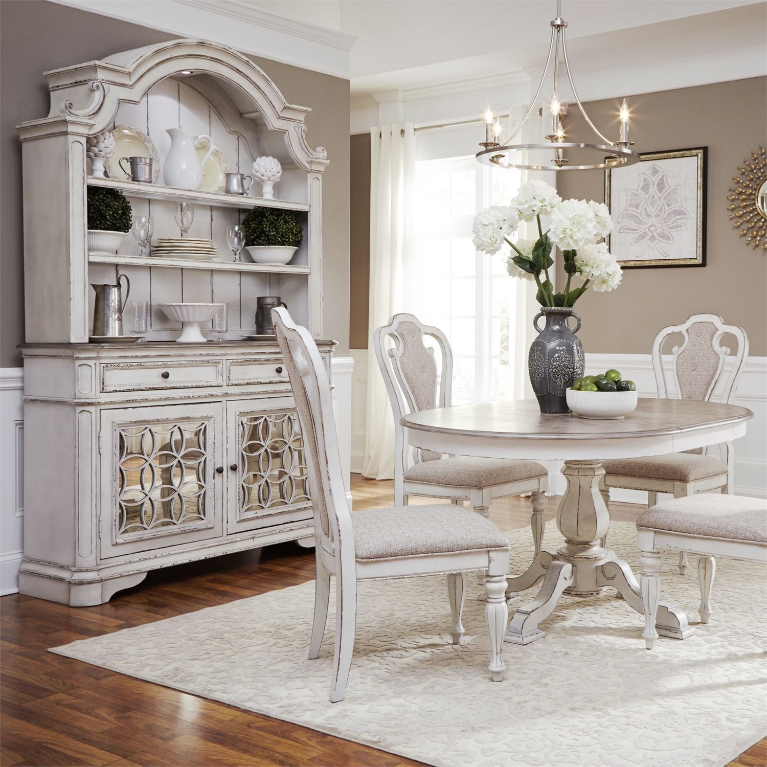 Dining room top set with hutch